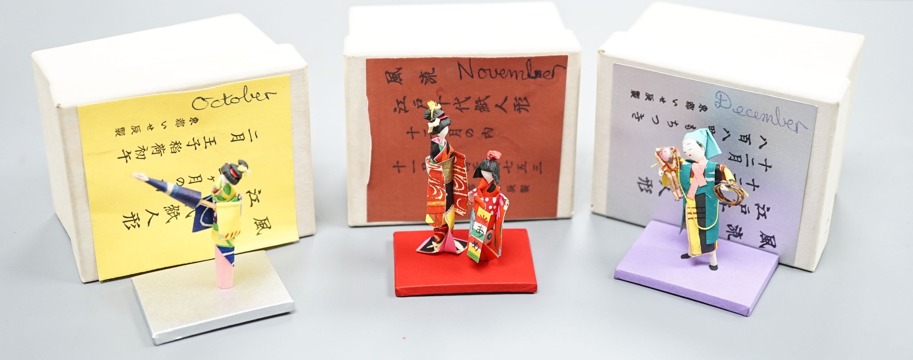Japanese dolls- months of the year- 12 total